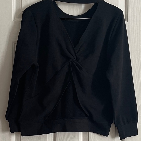 Hudson Knotted Cutout Back Sweatshirt | NWT | Large - Picture 7 of 11
